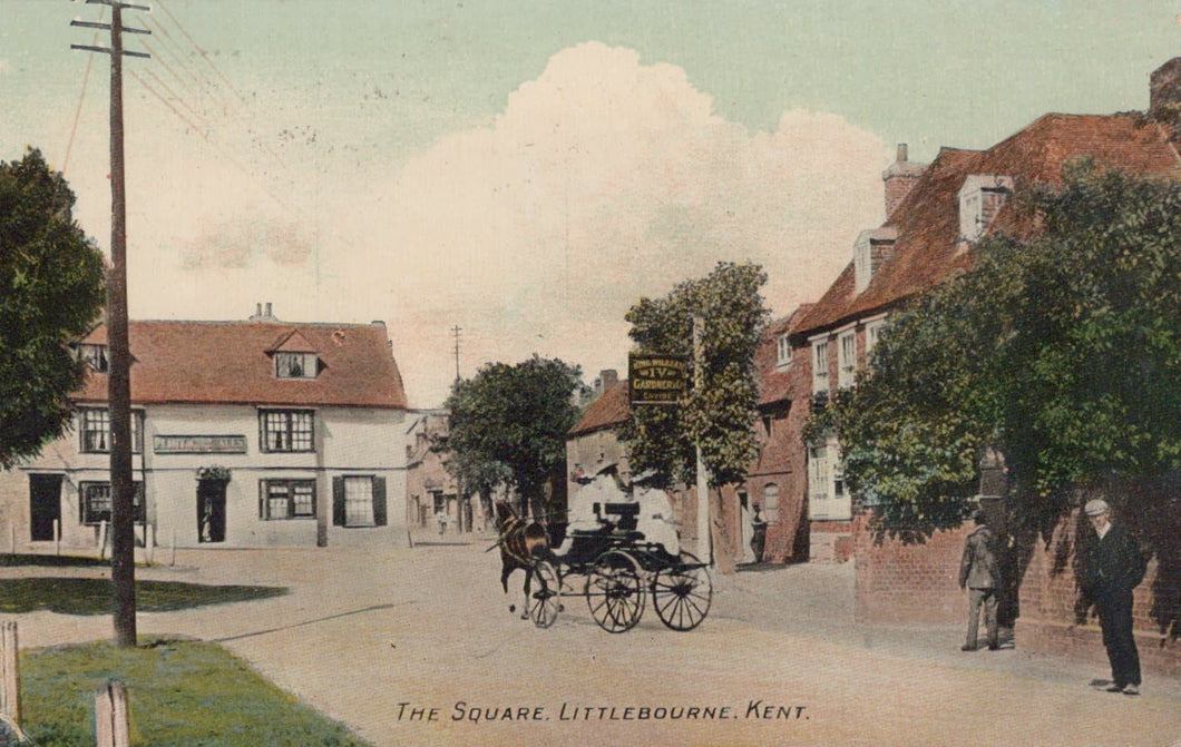 Kent Postcard - The Square, Littlebourne, 1915 - Mo’s Postcards 