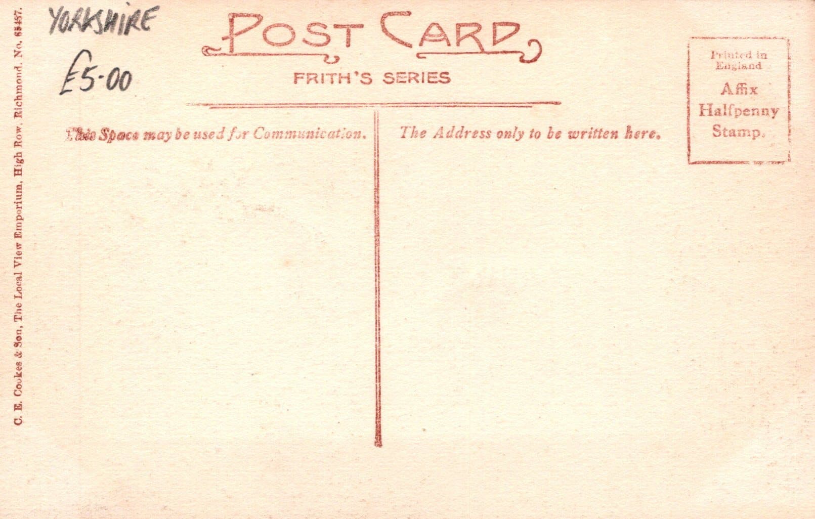 Yorkshire Postcard - Catterick Village - Mo’s Postcards 