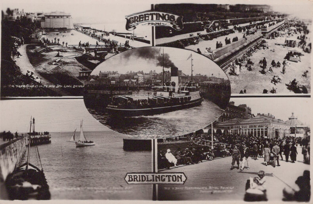 Yorkshire Postcard - Greetings From Bridlington, 1934 - Mo’s Postcards 