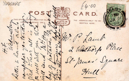 Yorkshire Postcard - Escrick Hall, 1909 - Mo’s Postcards 