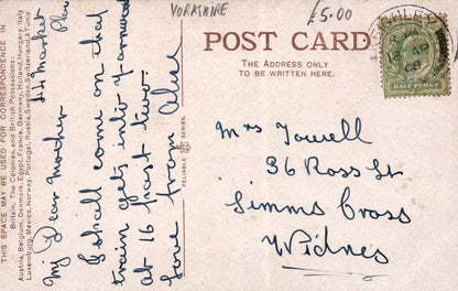 Yorkshire Postcard - Highfield Lane, Keighley, 1908 - Mo’s Postcards 