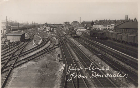 Yorkshire Postcard - A Few Lines From Doncaster - Railway Lines, 1961 - Mo’s Postcards 