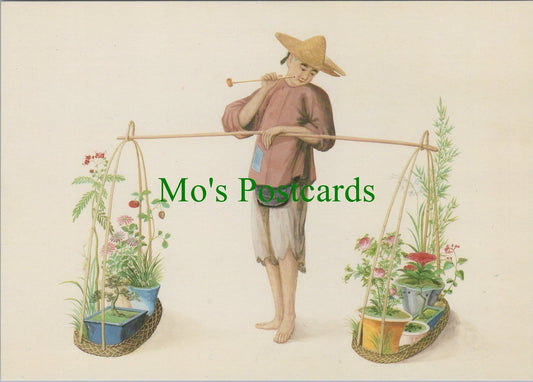 China Postcard - Seller of Flowering Plants