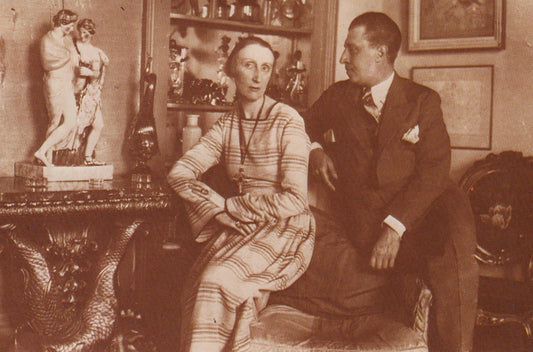 Nostalgia Postcard - English Poet Edith Sitwell and Her Brother and Writer Osbert Sitwell - Mo’s Postcards 