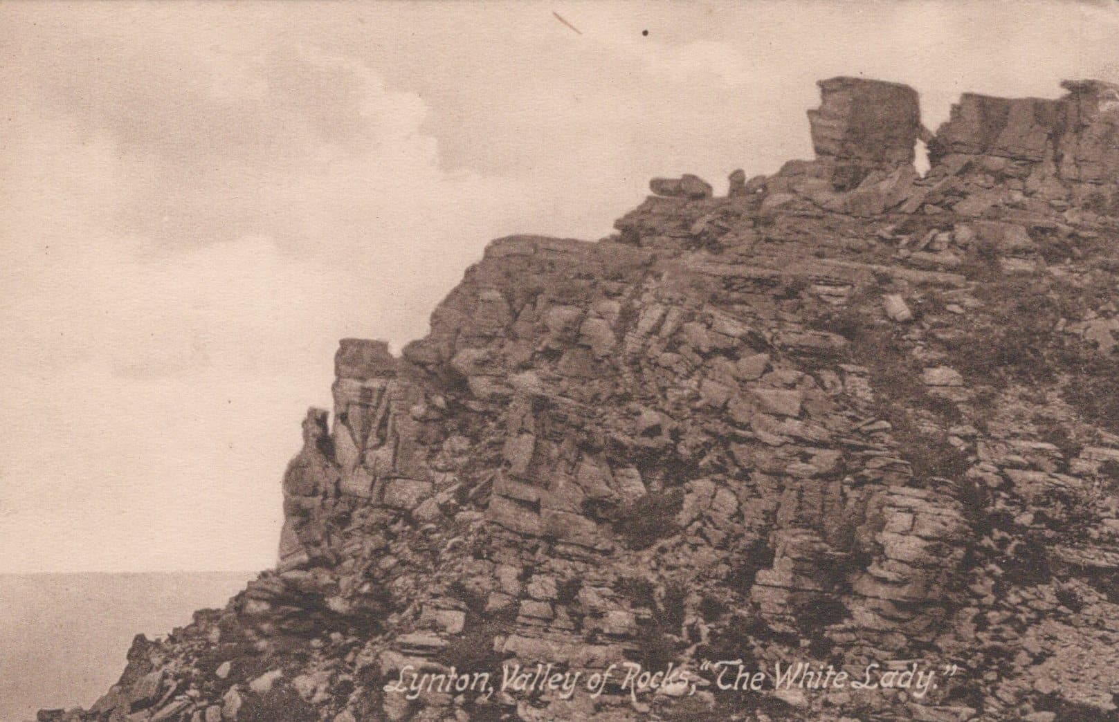 Devon Postcard - Lynton, Valley of Rocks, "The White Lady" - Mo’s Postcards 