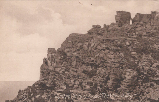 Devon Postcard - Lynton, Valley of Rocks, "The White Lady" - Mo’s Postcards 