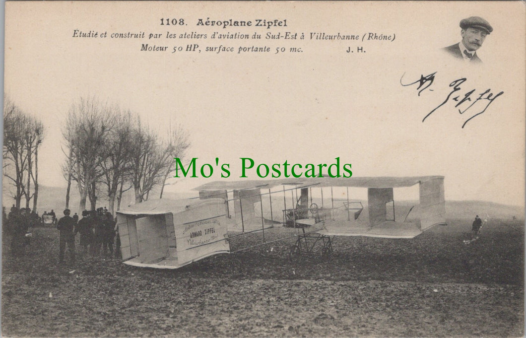 Aviation Postcard - Aeroplane Zipfel