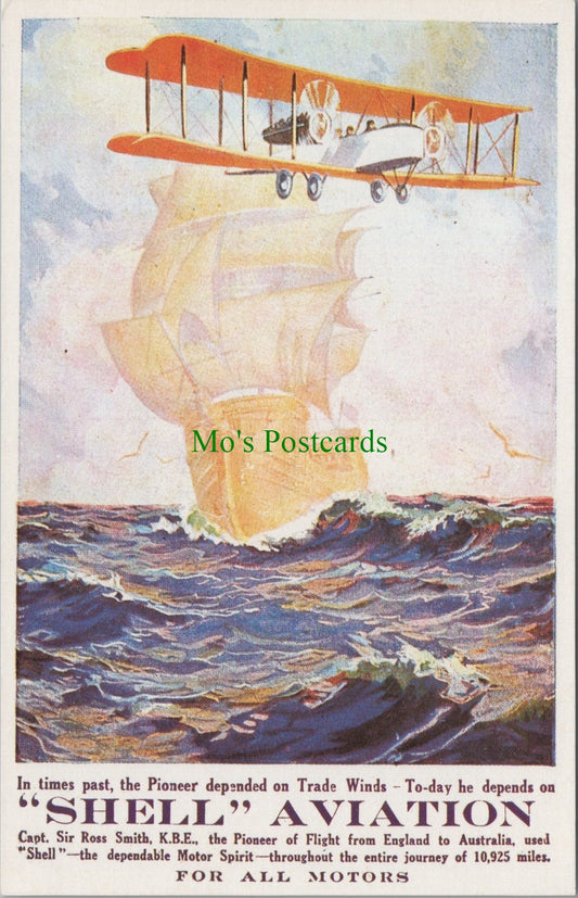 Aviation Postcard - "Shell" Aviation Advertisement