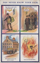 Load image into Gallery viewer, Comic Postcard - You Never Know Your Luck
