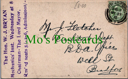 Hon W.Jennings Bryan, Presidential Candidate, USA