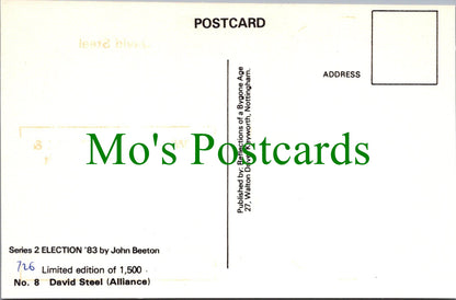 Politics Postcard, Election 1983, Politician David Steel