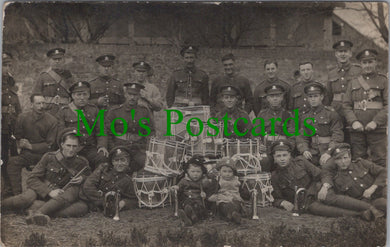 Military Band Postcard - Group of British Soldiers