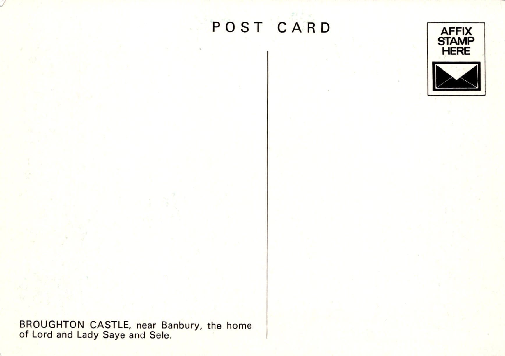 Oxfordshire Postcard - Broughton Castle, Near Banbury - Mo’s Postcards 