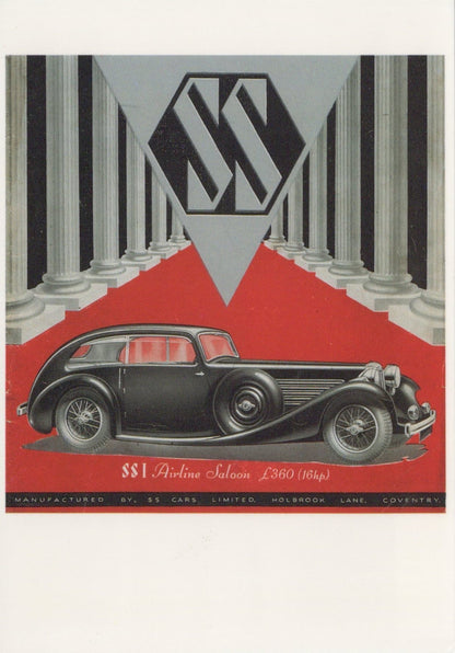 Road Transport Postcard - The S.S.1 Coupe Motor Car - Mo’s Postcards 