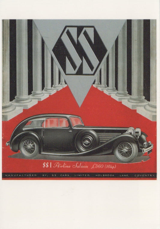 Road Transport Postcard - The S.S.1 Coupe Motor Car - Mo’s Postcards 