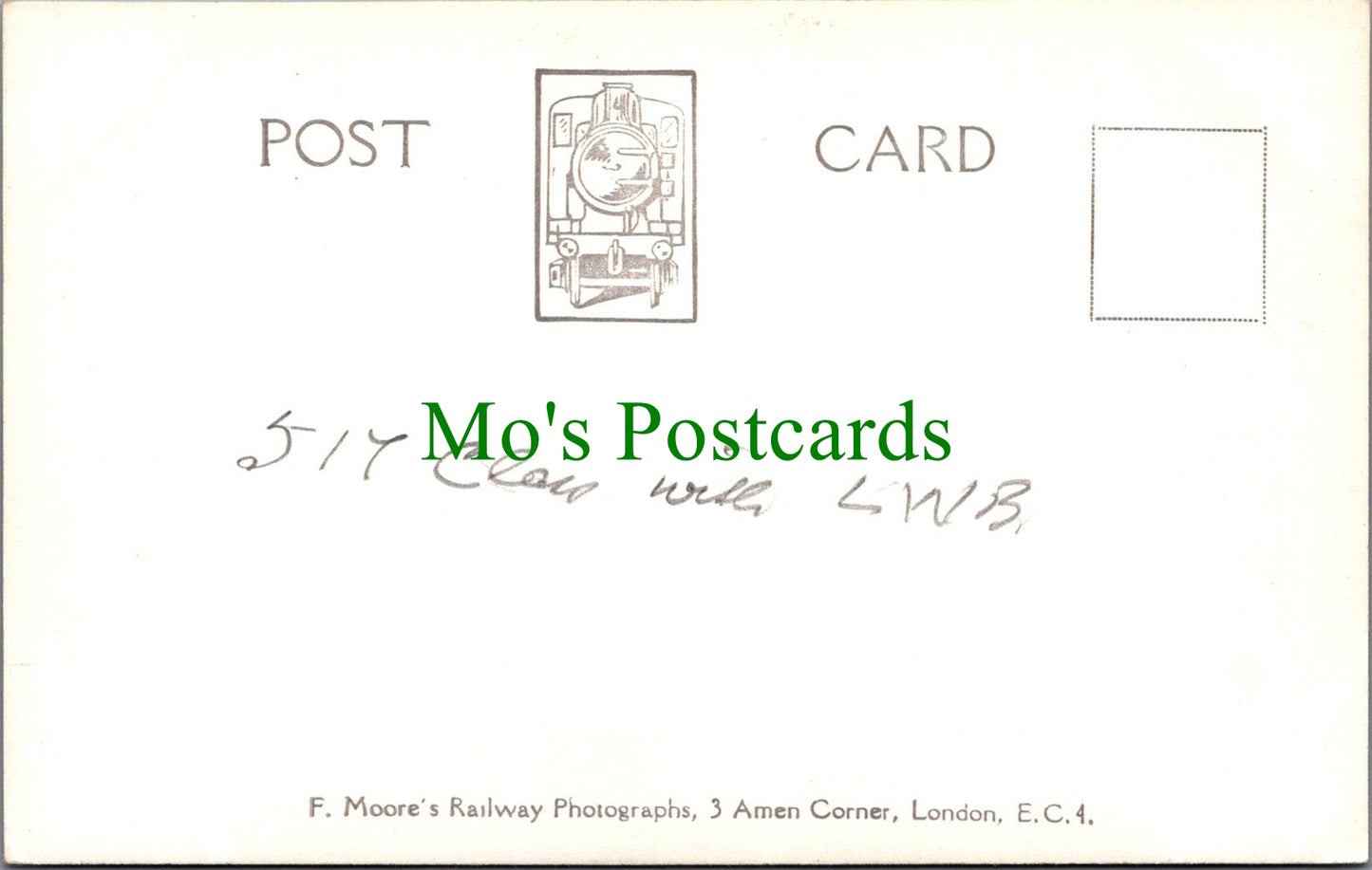 Railway Postcard, Train Engine No 1486