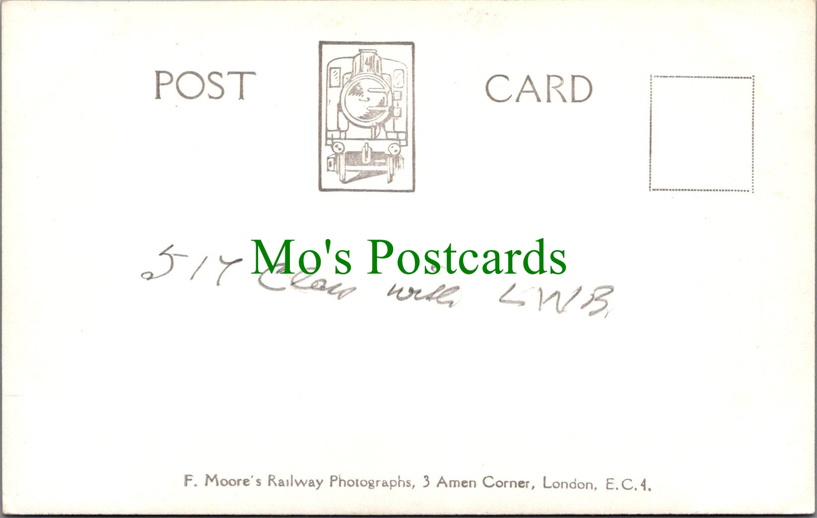 Railway Postcard, Train Engine No 1486