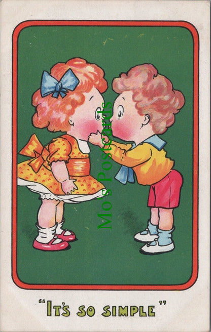 Children Postcard - "It's So Simple"