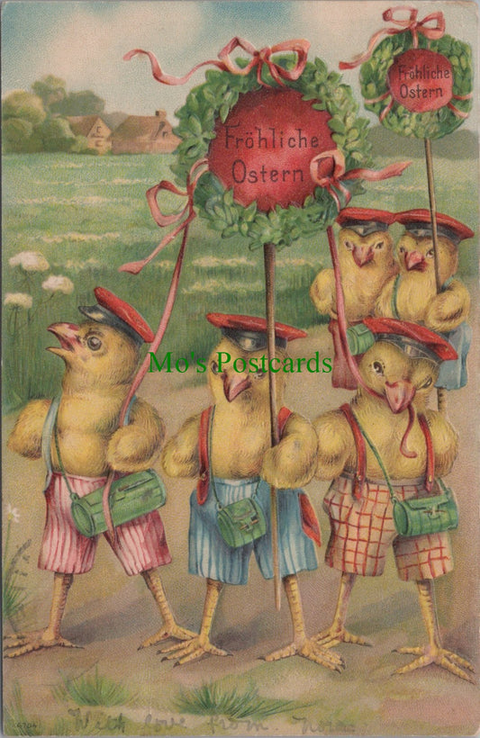 Greetings Postcard - Happy Easter / Frohliche Ostern