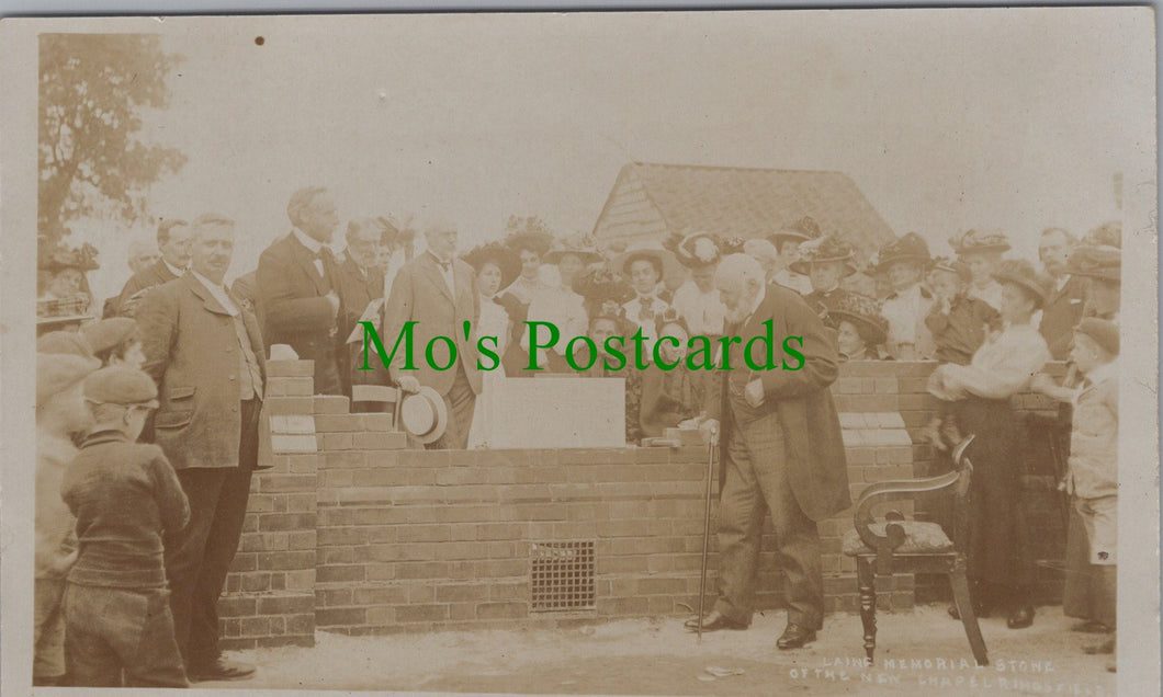 Laying Memorial Stone of The New Chapel, Ringsfield, Suffolk