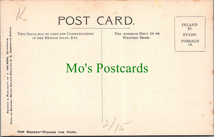 Occupations Postcard - Hop Garden, Picking The Hops