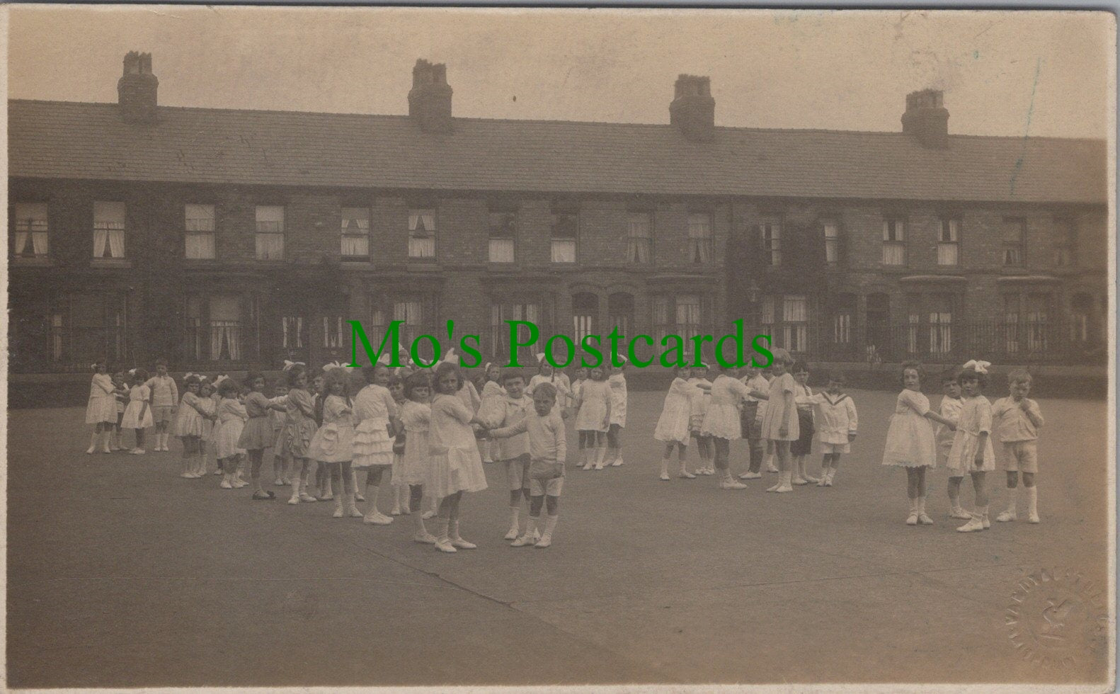 Unlocated Postcard - Children Playing