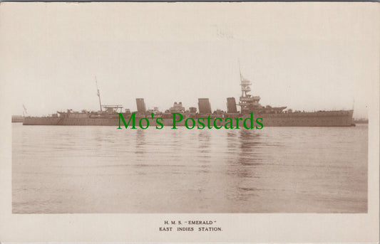 Naval Postcard - H.M.S."Emerald", East Indies Station