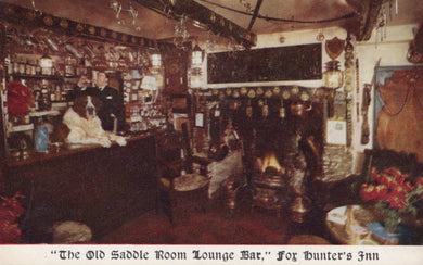 Devon Postcard - The Old Saddle Room, Fox Hunter's Inn, West Down, Near Ilfracombe, 1962 - Mo’s Postcards 