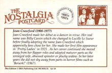 Load image into Gallery viewer, Nostalgia Postcard - Film Stars - Actress and Dancer Joan Crawford (1908-1977) - Mo’s Postcards 
