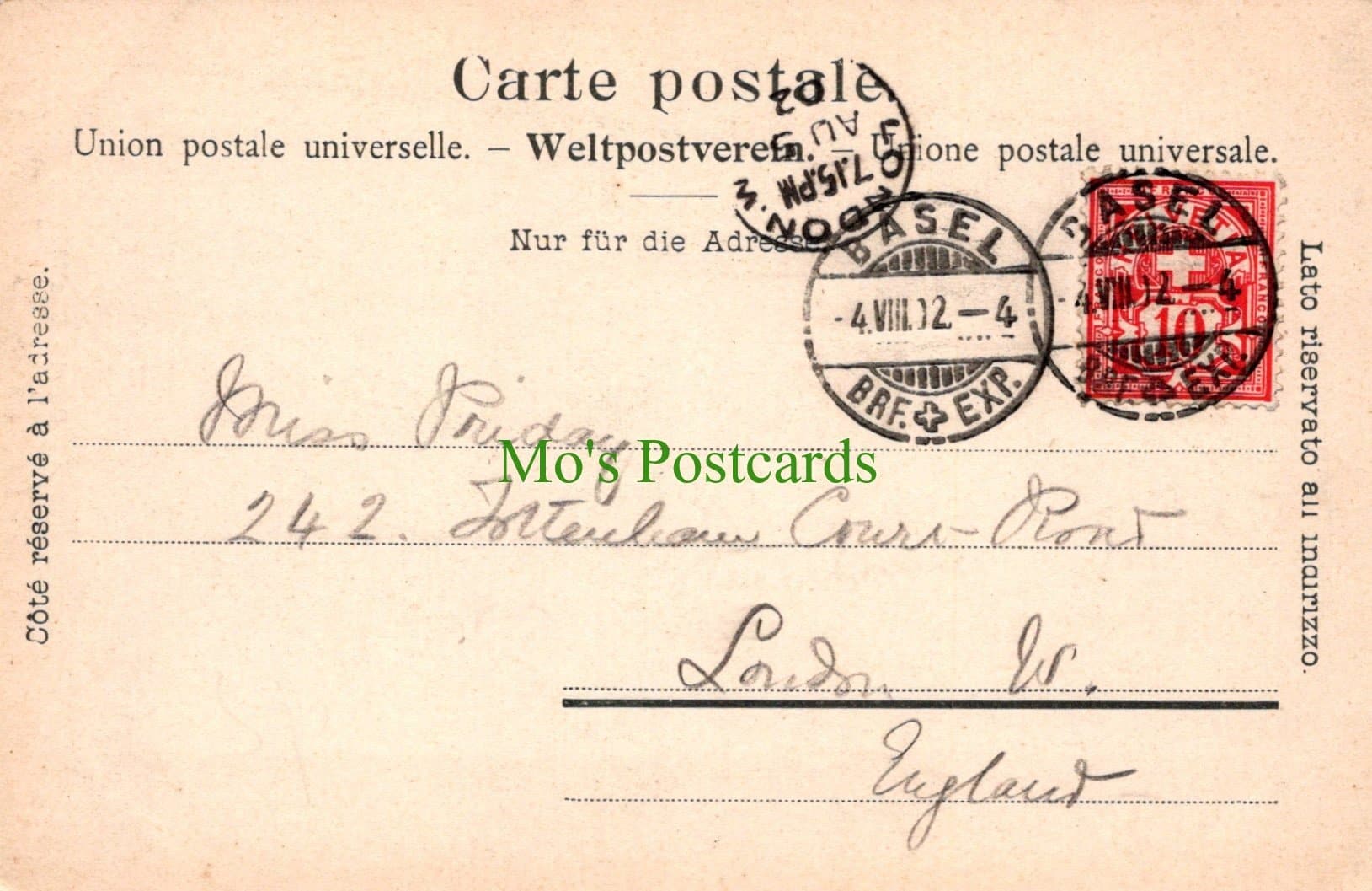 Switzerland Postcard - Basel - Das Munster, 1902 - Mo’s Postcards 