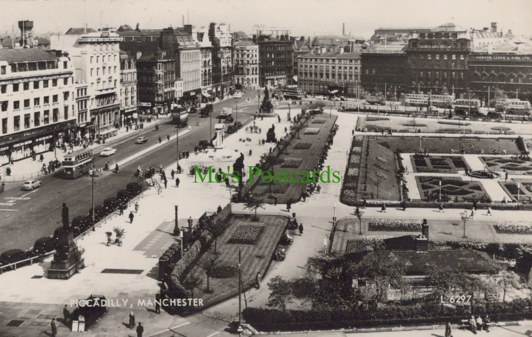 Lancashire Postcard - Piccadilly, Manchester, 1965 - Mo’s Postcards 