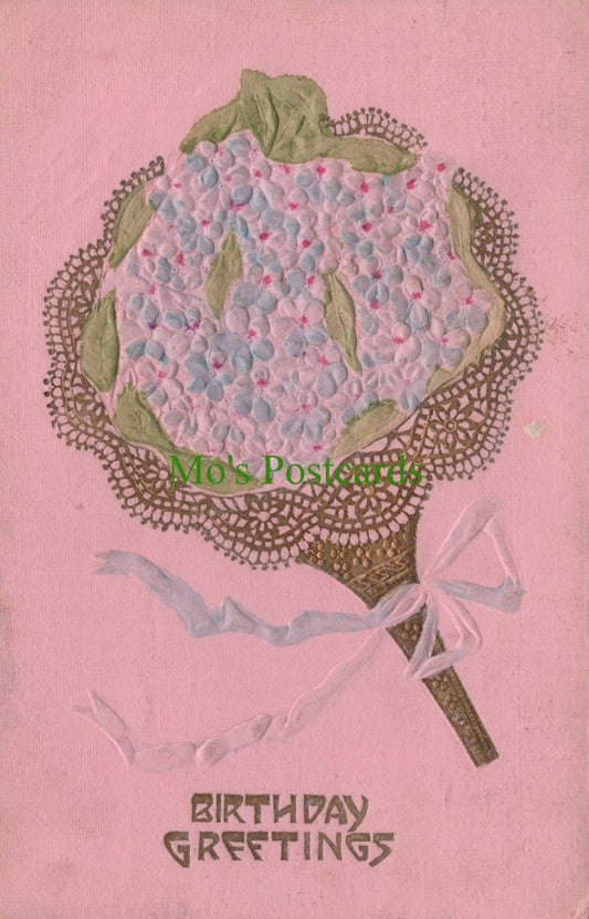 Greetings Postcard - Birthday Greetings - Bouquet of Flowers - Mo’s Postcards 