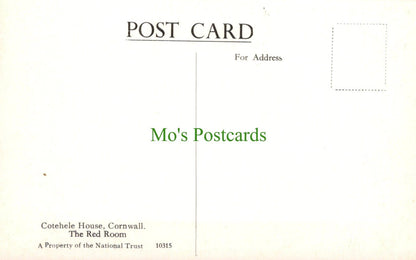 Cornwall Postcard - The Red Room, Cotehele House - Mo’s Postcards 