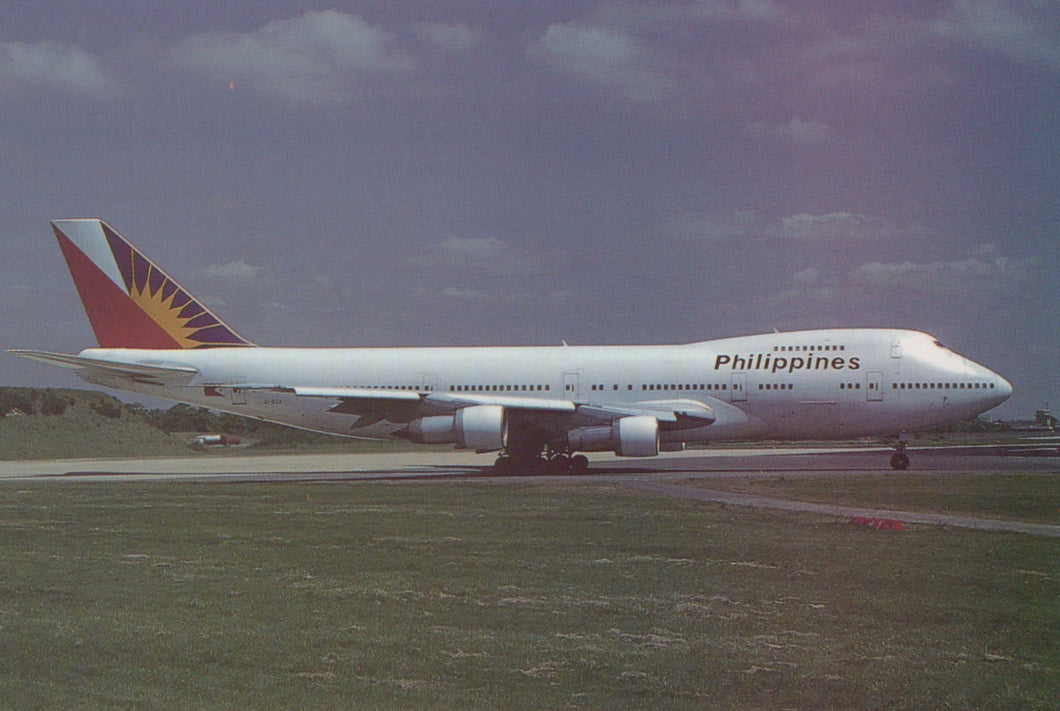 Aviation Postcard - EL-BZA B747 Philippines Airlines Aeroplane - Mo’s Postcards 