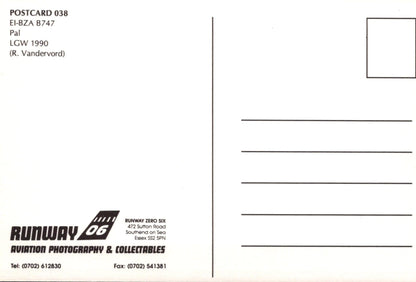 Aviation Postcard - EL-BZA B747 Philippines Airlines Aeroplane - Mo’s Postcards 