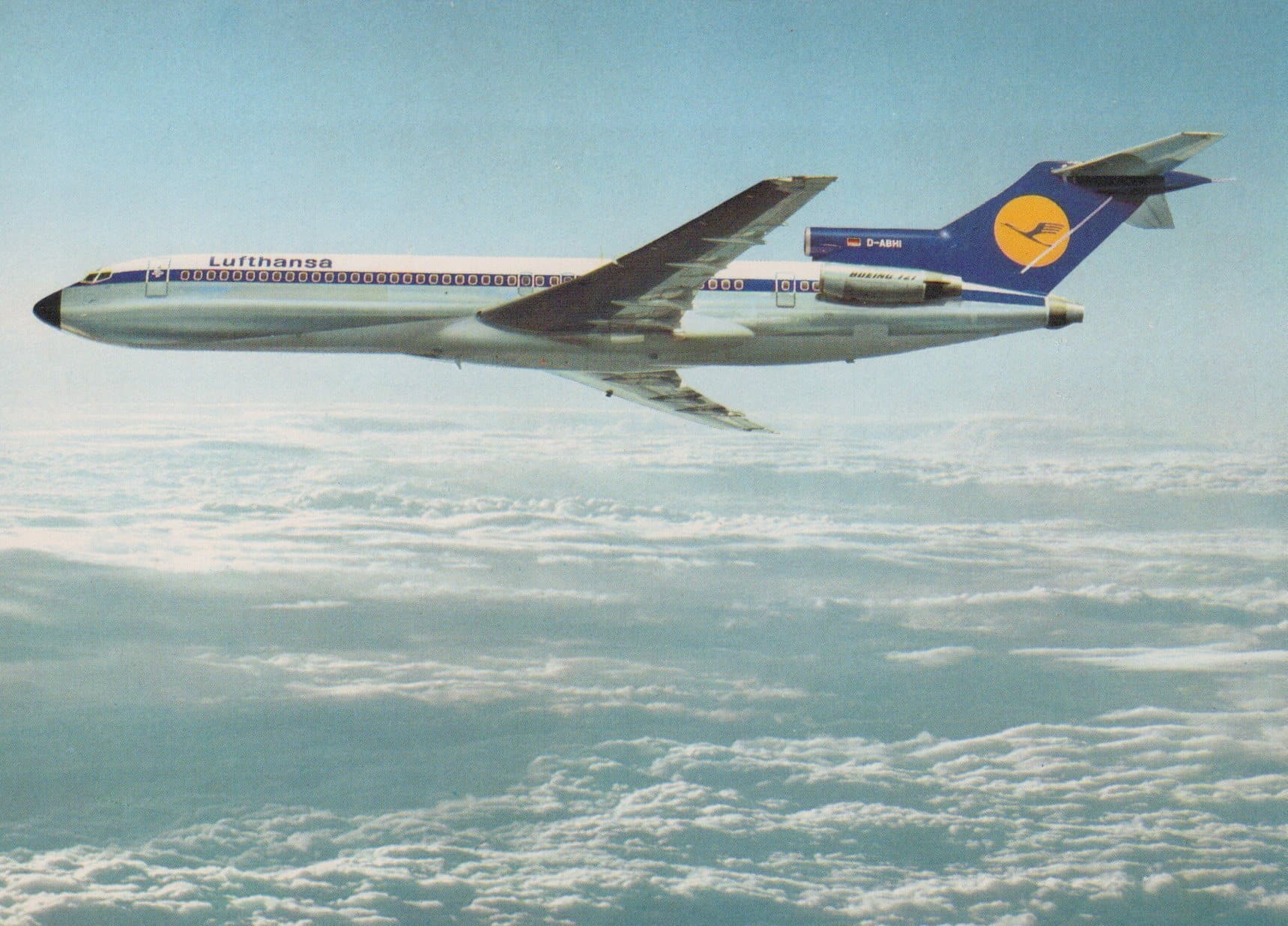 Aviation Postcard - Lufthansa B727 Europa Jet - Mo’s Postcards 