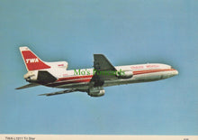 Load image into Gallery viewer, Aviation Postcard - TWA L1011 Tri Star Trans World Aeroplane - Mo’s Postcards 
