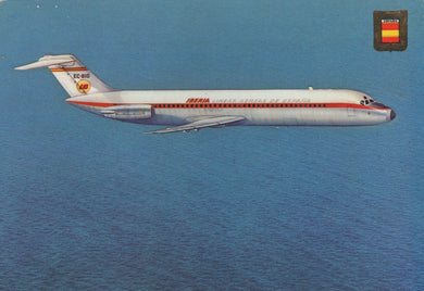 Aviation Postcard - DC-9 Douglas Jet - Iberia Spanish Airways - Mo’s Postcards 