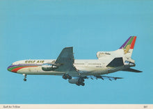 Load image into Gallery viewer, Aviation Postcard - Gulf Air Tristar Aeroplane - Mo’s Postcards 
