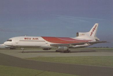 Aviation Postcard - Air Ops / Ecu Air SE-DPX L1011 Aeroplane, Luton Airport, 1994 - Mo’s Postcards 