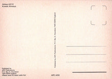 Load image into Gallery viewer, Aviation Postcard - Airbus A310 Kuwait Airways Aeroplane - Mo’s Postcards 
