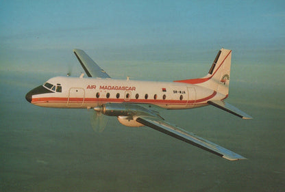 Aviation Postcard - HS 748-2B of Air Madagascar Aeroplane - Mo’s Postcards 