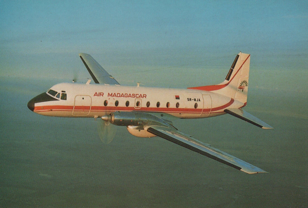 Aviation Postcard - HS 748-2B of Air Madagascar Aeroplane - Mo’s Postcards 