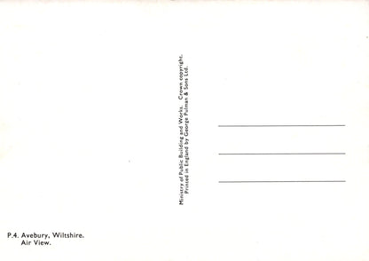 Wiltshire Postcard - Aerial View of Avebury - Mo’s Postcards 