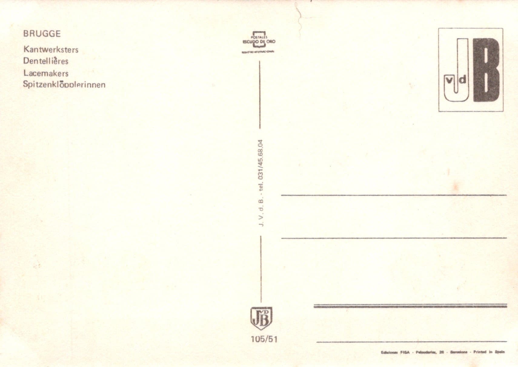 Belgium Postcard - Bruges - Lacemakers - Mo’s Postcards 