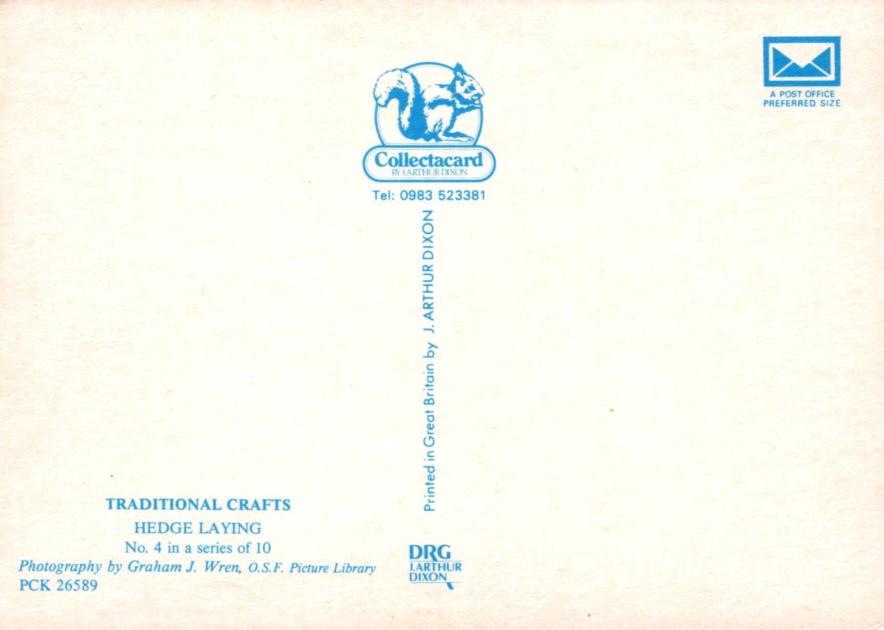 Traditional Crafts Postcard - Hedge Laying - Mo’s Postcards 