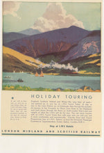 Load image into Gallery viewer, Advertising Postcard - Holiday Touring, London Midland and Scottish Railway - Mo’s Postcards 
