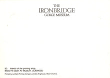 Load image into Gallery viewer, Shropshire Postcard - The Ironbridge Gorge Museum - Interior of The Printing Shop - Mo’s Postcards 
