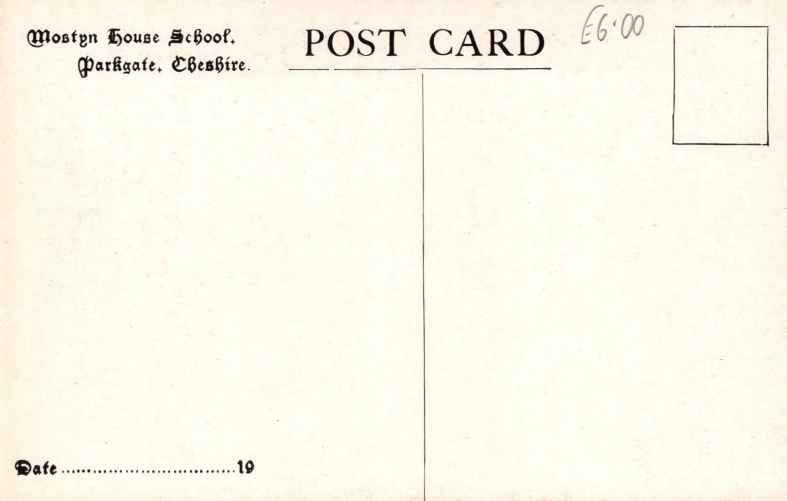 Cheshire Postcard - Mostyn House School, Parkgate - Our Bungalow - Hillside - Mo’s Postcards 