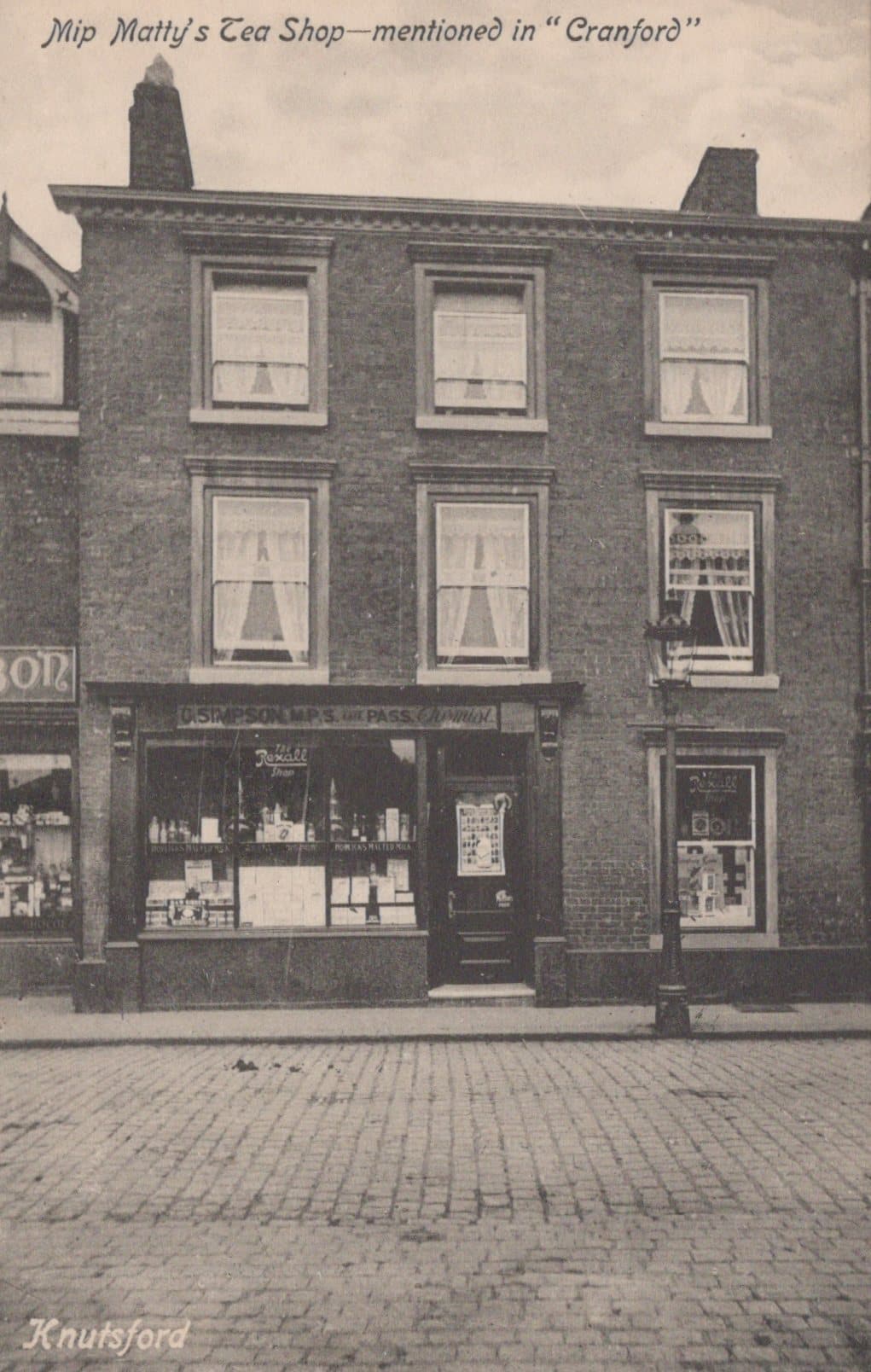 Cheshire Postcard - Knutsford - Mip Matty's Tea Shop, Mentioned in "Cranford" - Mo’s Postcards 